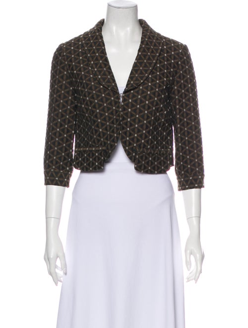Cynthia Rowley Printed Bolero Brown