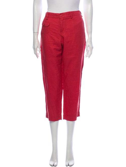 Cynthia Rowley Linen Straight Leg Pants Pink