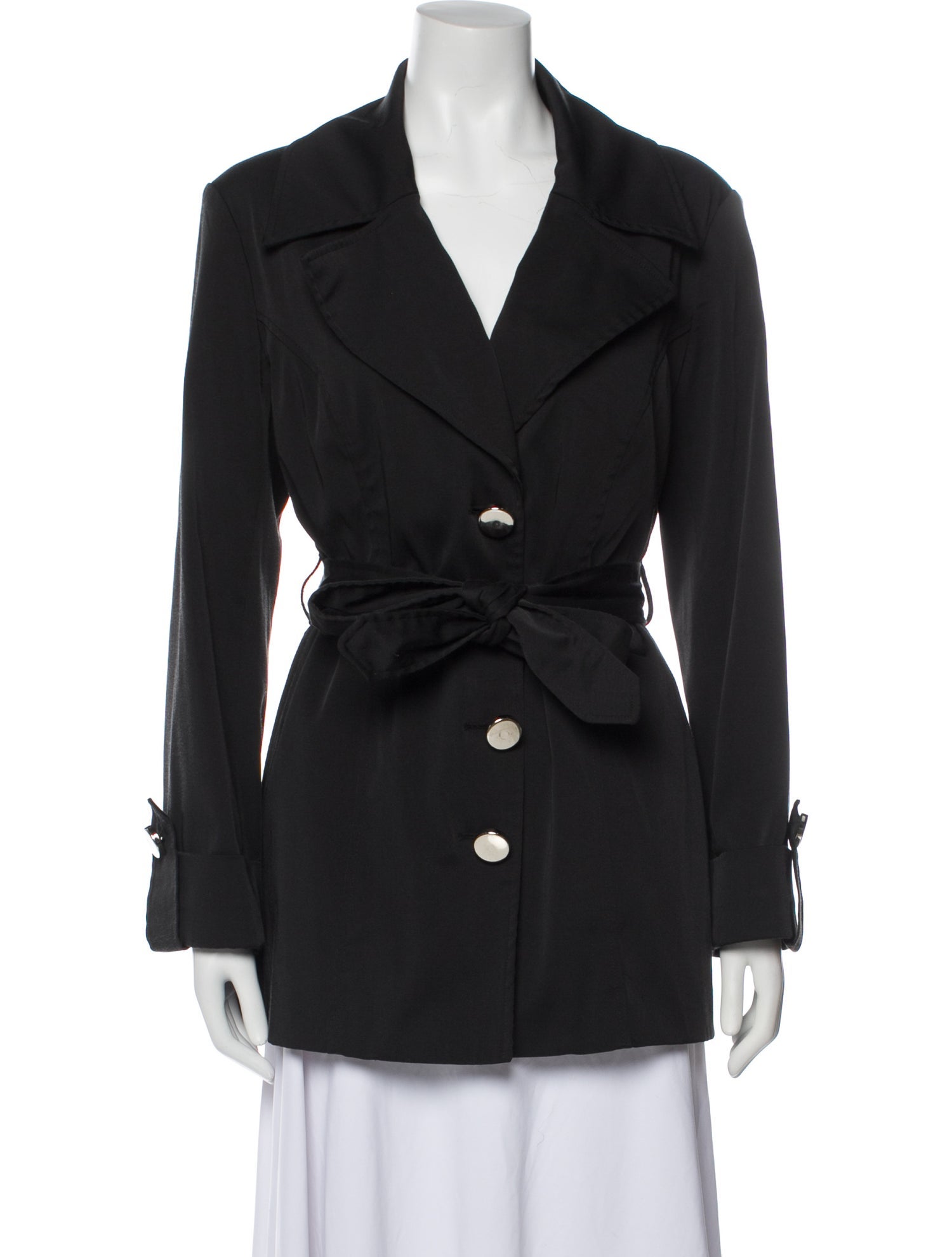 Cynthia Rowley Trench Coat Black Coats Clothing WCY39681