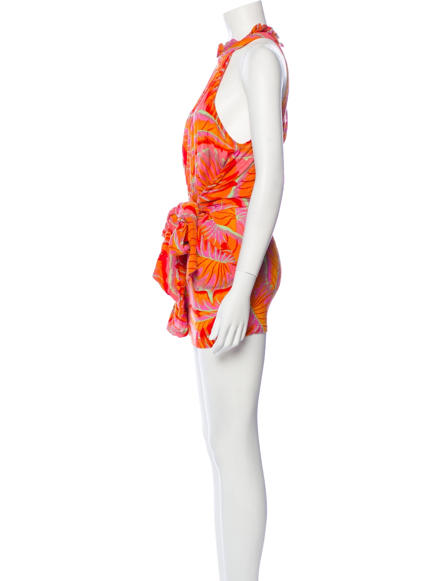 Cynthia Rowley Printed Mock Neck Romper