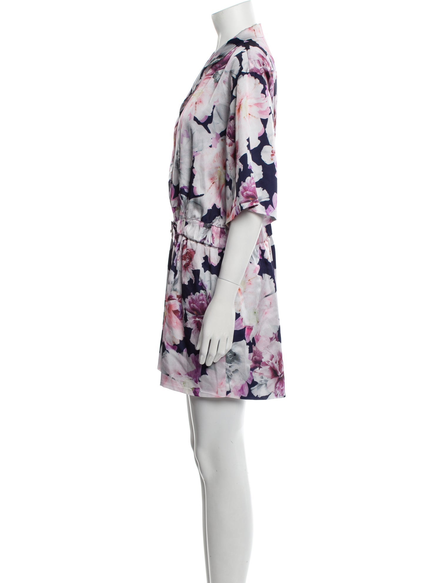 Cynthia Rowley Floral Print V-Neck Romper