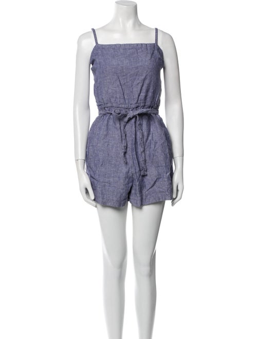 Cynthia Rowley Linen Square Neckline Romper