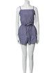 Cynthia Rowley Linen Square Neckline Romper