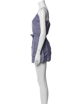 Cynthia Rowley Linen Square Neckline Romper