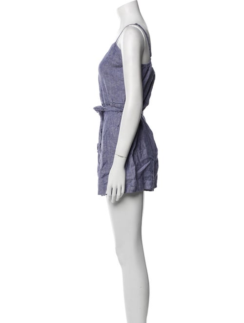 Cynthia Rowley Linen Square Neckline Romper