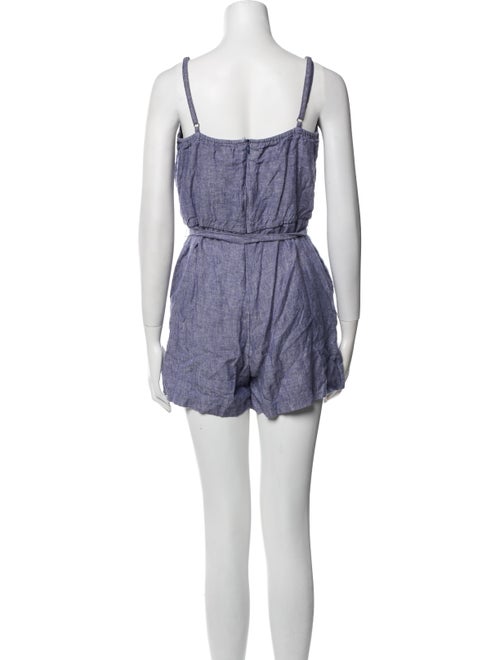 Cynthia Rowley Linen Square Neckline Romper