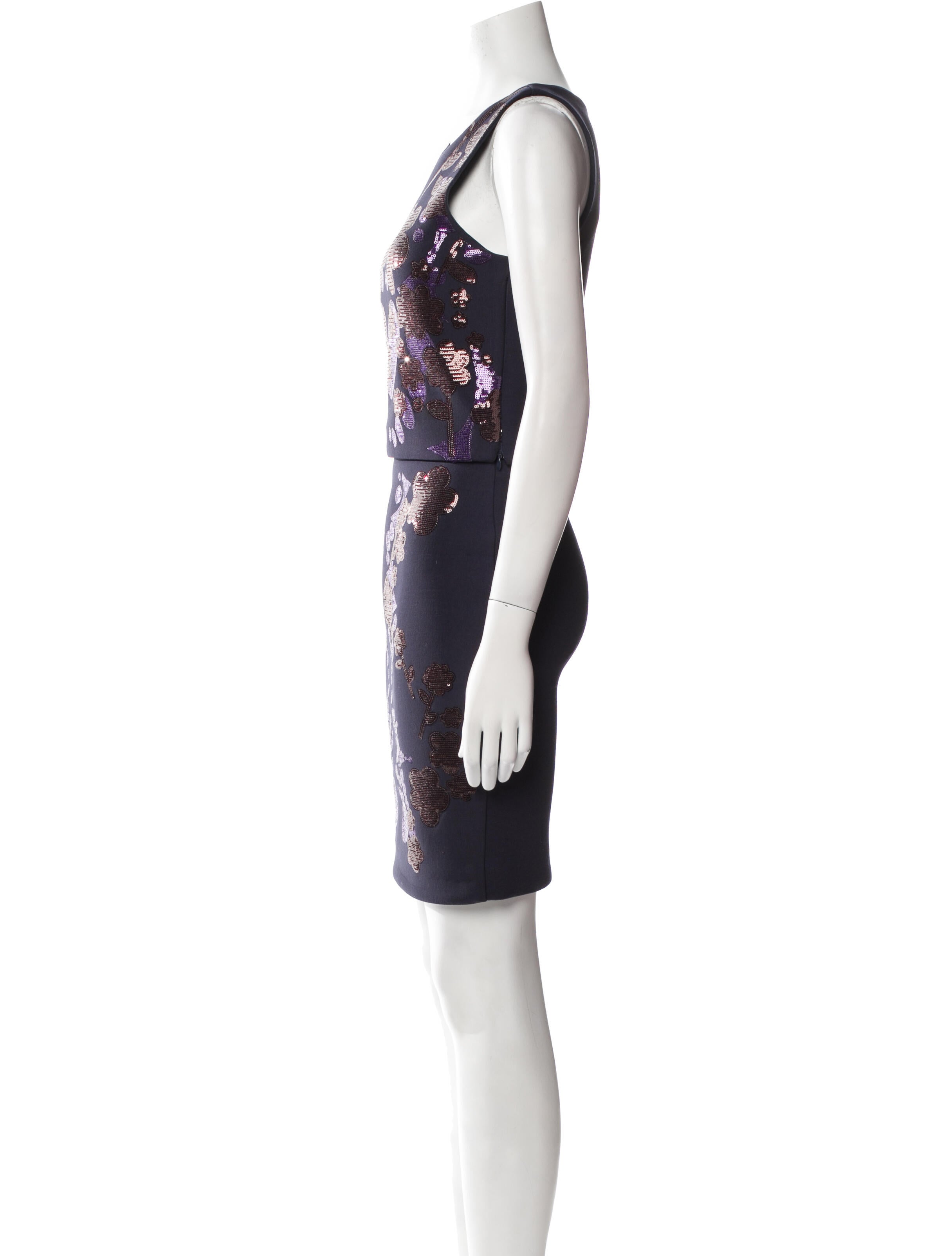 Cynthia Rowley Printed Sequin Embellishments Skirt Set