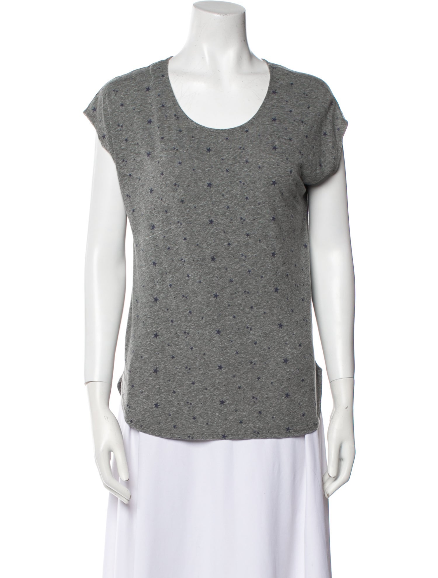 Cynthia Rowley Scoop Neck Short Sleeve T-Shirt