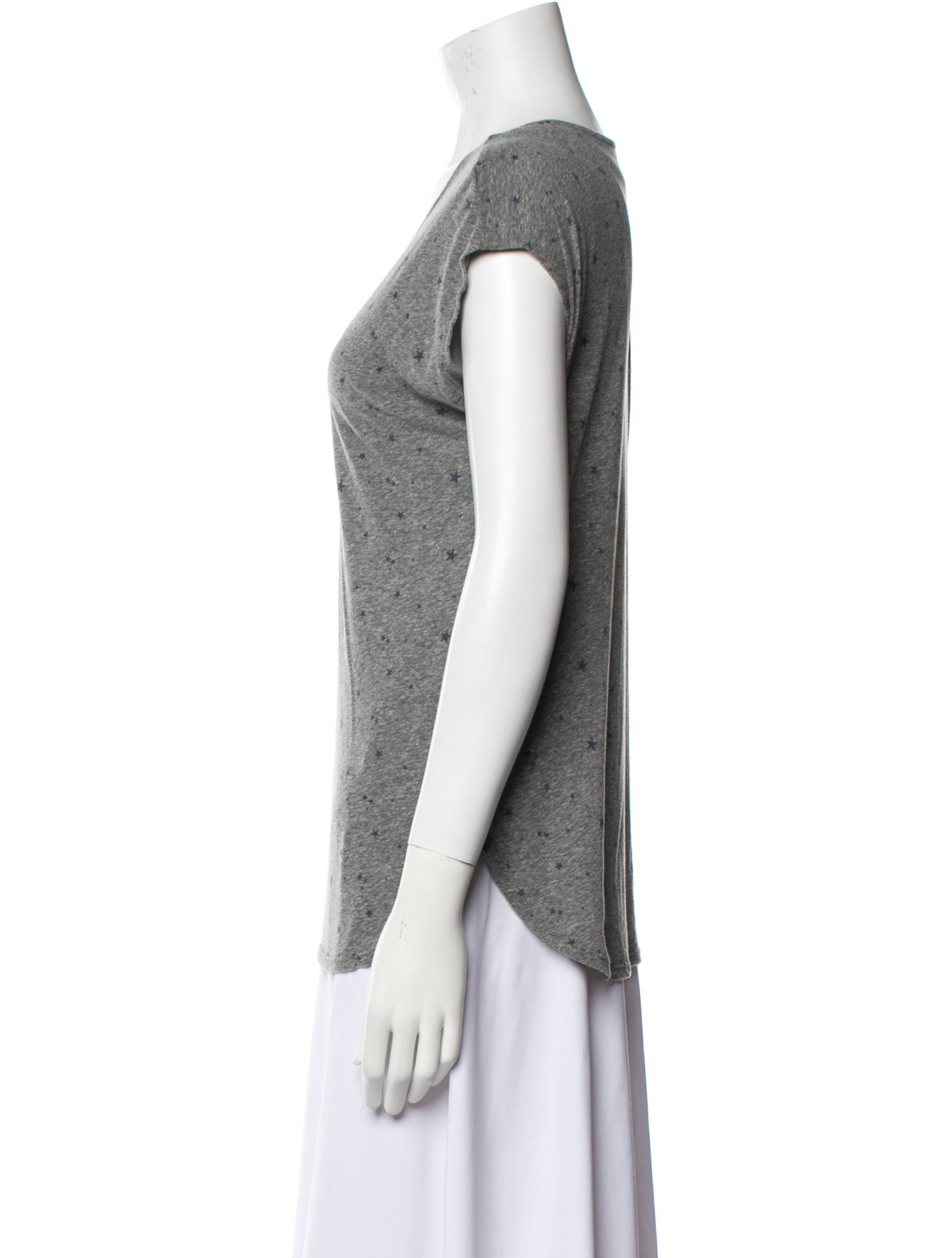 Cynthia Rowley Scoop Neck Short Sleeve T-Shirt