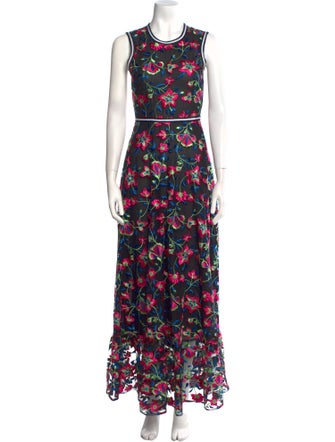 Cynthia Rowley Floral Print Long Dress