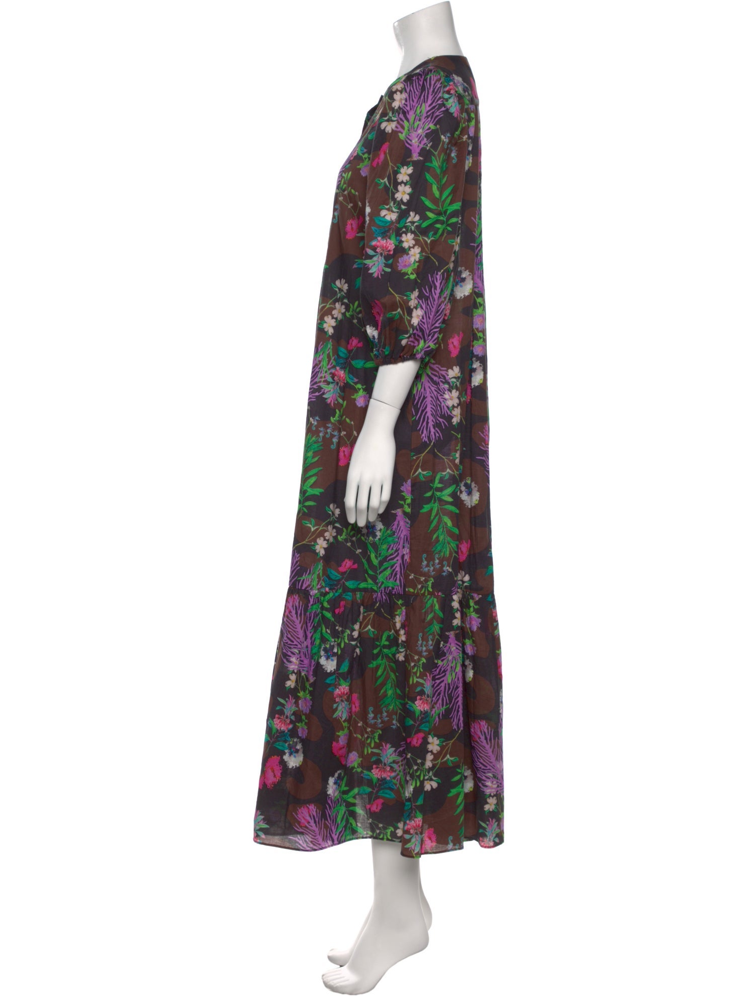 Cynthia Rowley Floral Print Long Dress