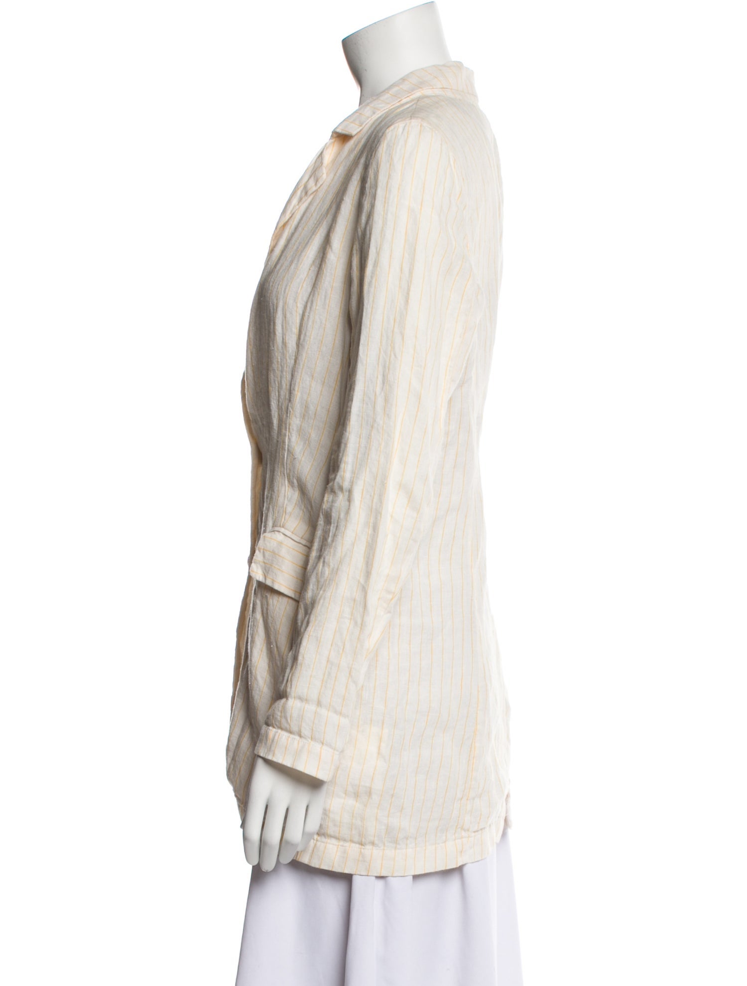 Cynthia Rowley Linen Striped Blazer