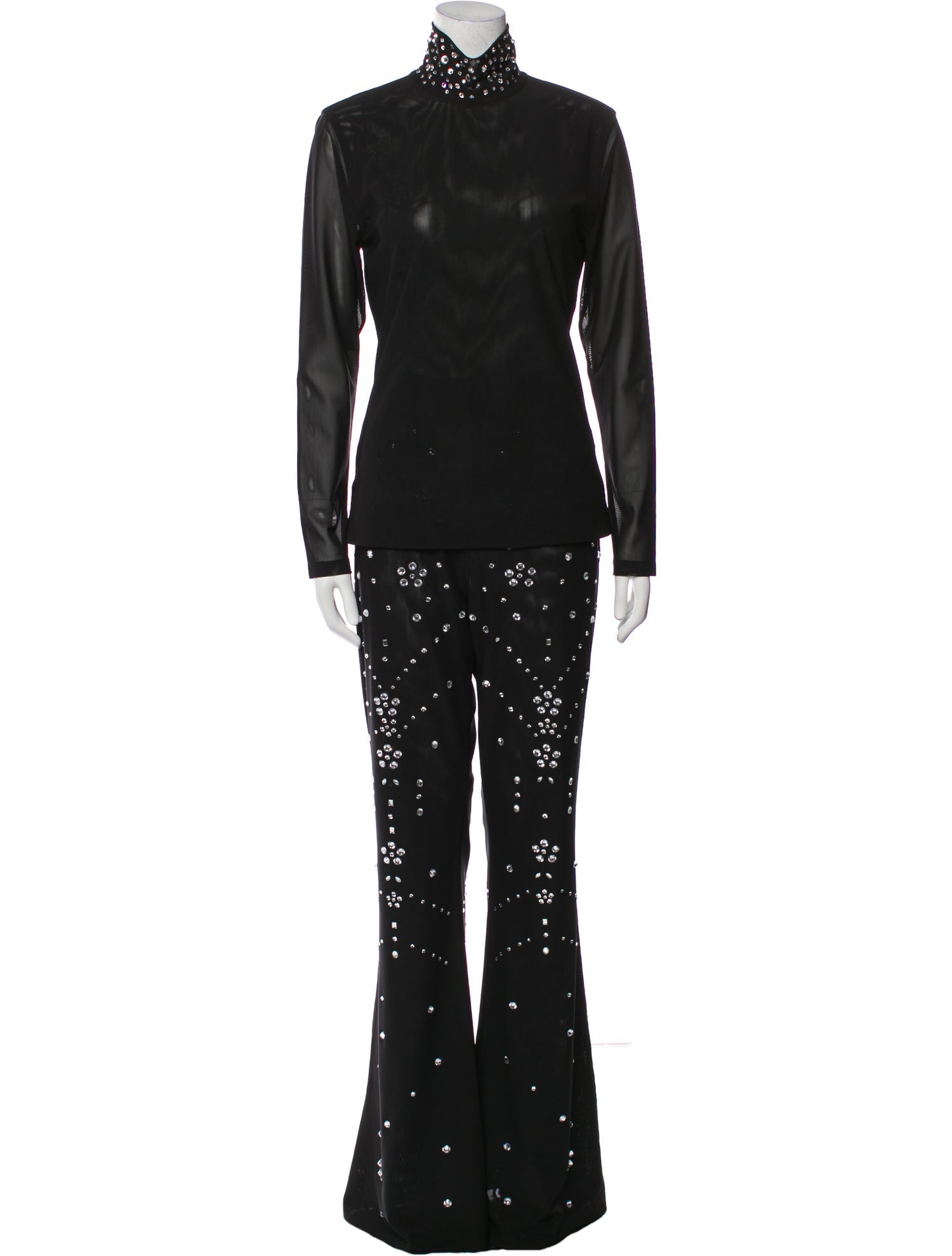 Cynthia Rowley Crystal Embellishments Pant Set