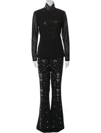 Cynthia Rowley Crystal Embellishments Pant Set