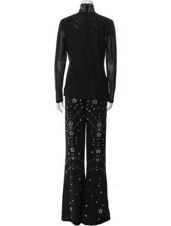Cynthia Rowley Crystal Embellishments Pant Set