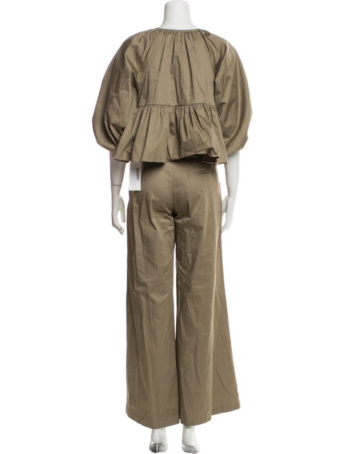 Cynthia Rowley Printed Embroidered Accent Pant Set