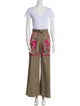 Cynthia Rowley Printed Embroidered Accent Pant Set