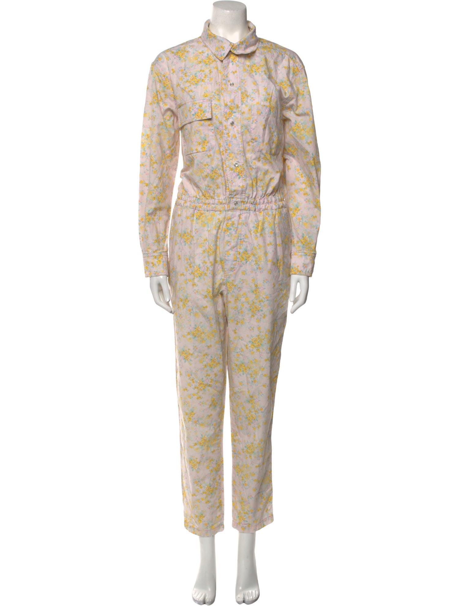 Cynthia Rowley Floral Print Mock Neck Jumpsuit