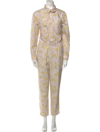 Cynthia Rowley Floral Print Mock Neck Jumpsuit