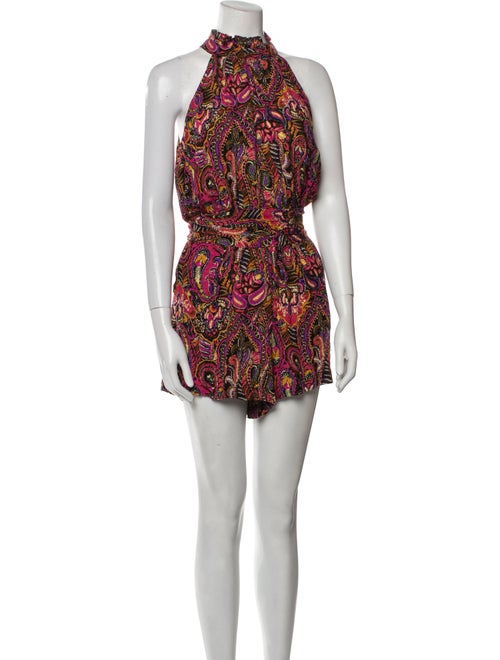 Cynthia Rowley Paisley Print Turtleneck Romper