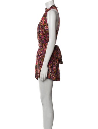 Cynthia Rowley Paisley Print Turtleneck Romper