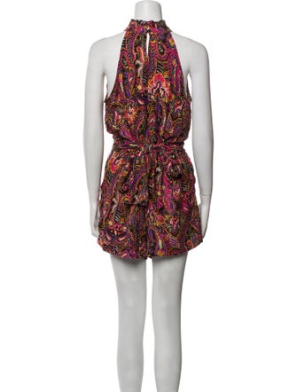Cynthia Rowley Paisley Print Turtleneck Romper