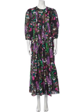 Cynthia Rowley Floral Print Long Dress