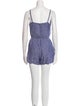 Cynthia Rowley Linen Square Neckline Romper