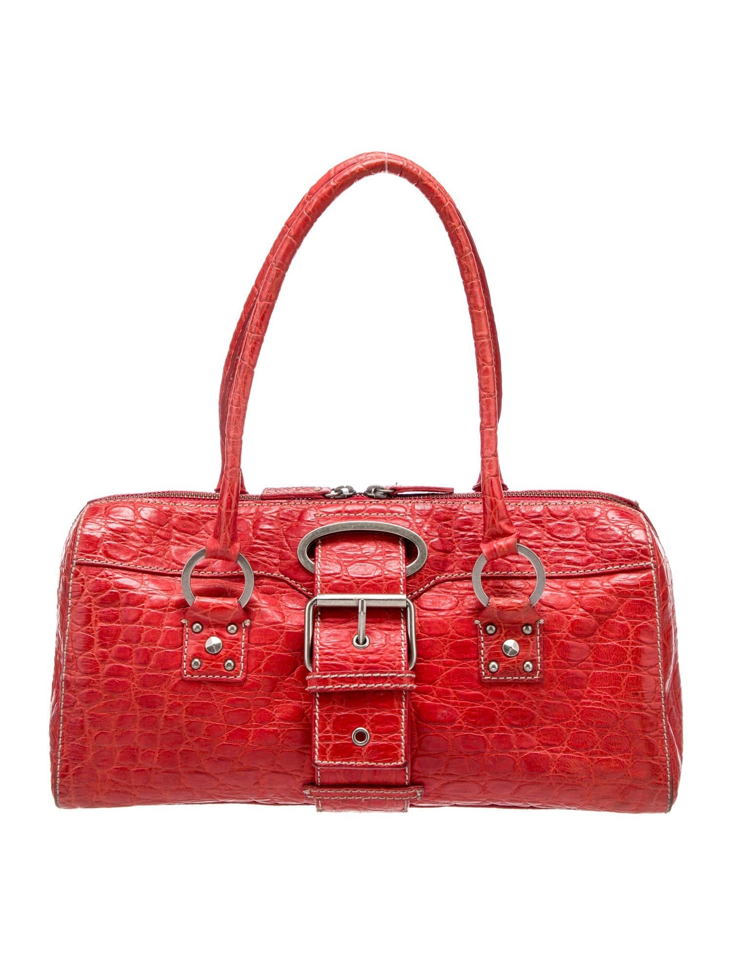 Cynthia Rowley Embossed Leather Top Handle Bag