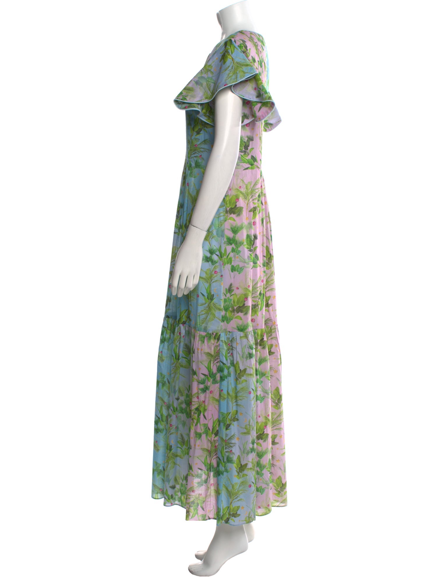 Cynthia Rowley Floral Print Long Dress