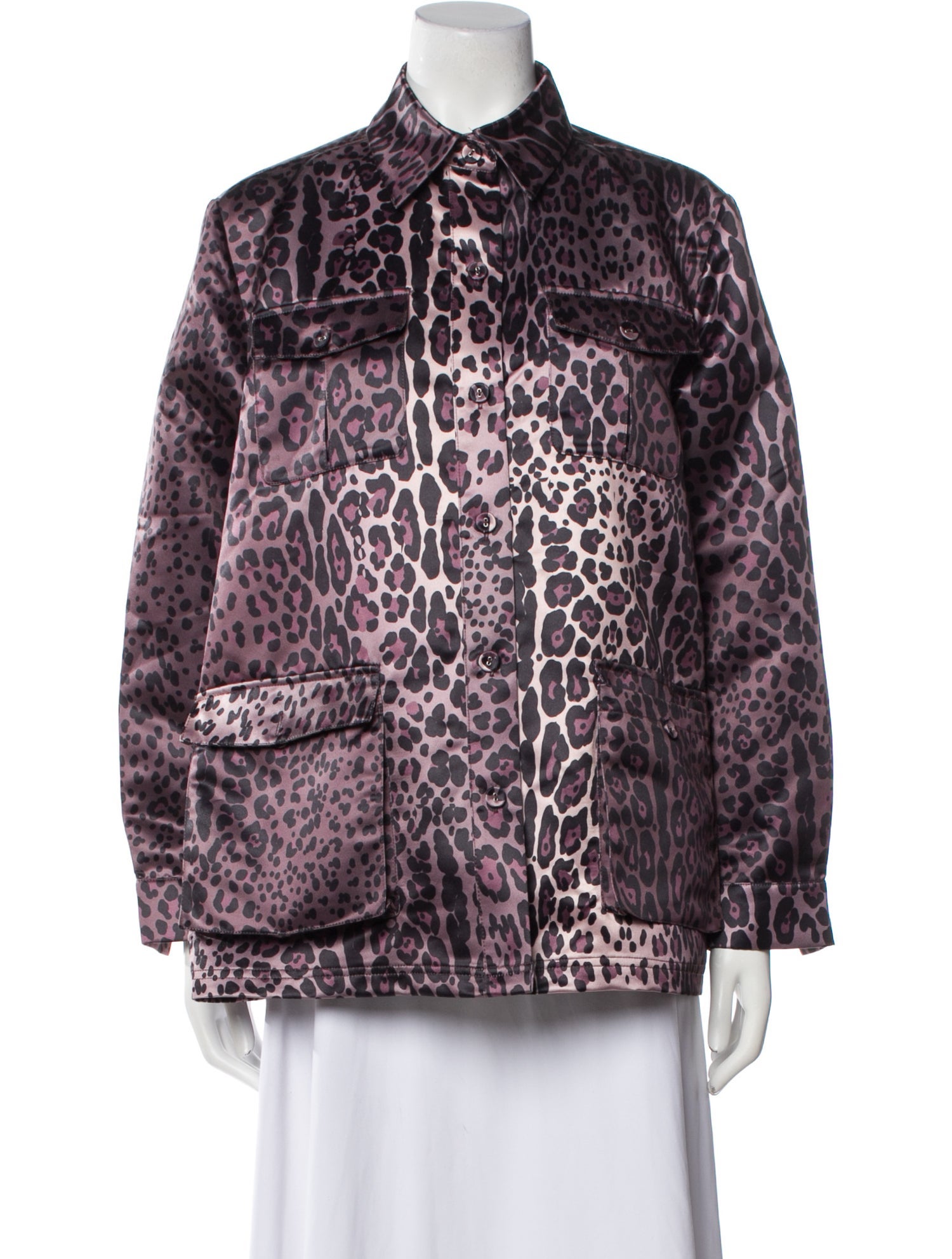 Cynthia Rowley Animal Print Utility Jacket