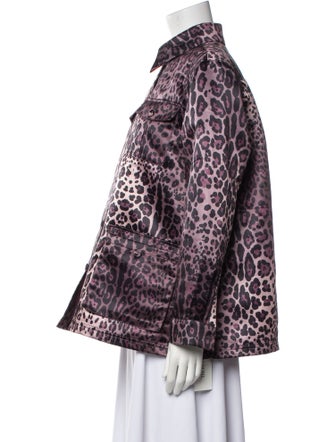 Cynthia Rowley Animal Print Utility Jacket