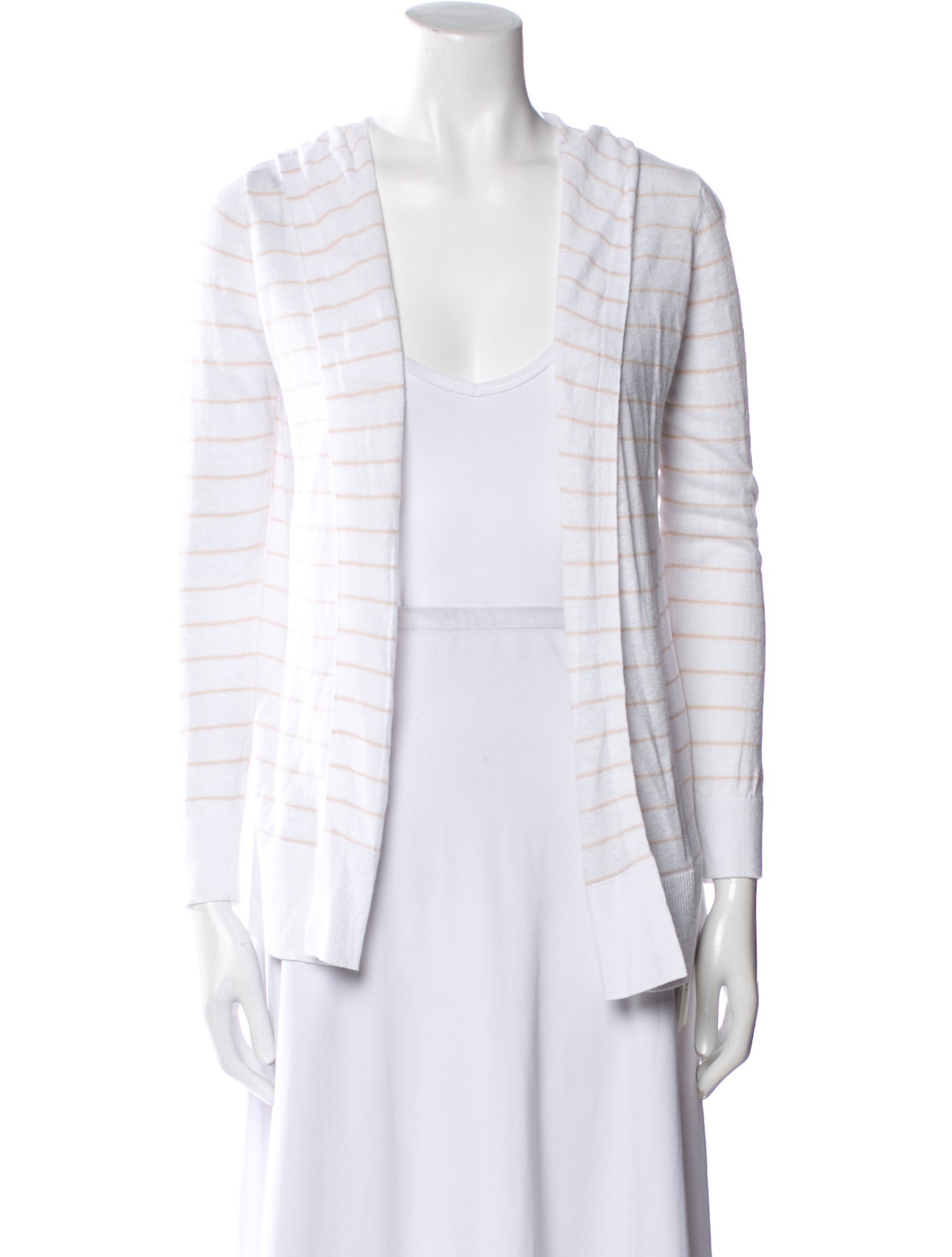 Cynthia Rowley Striped Open Front Sweater