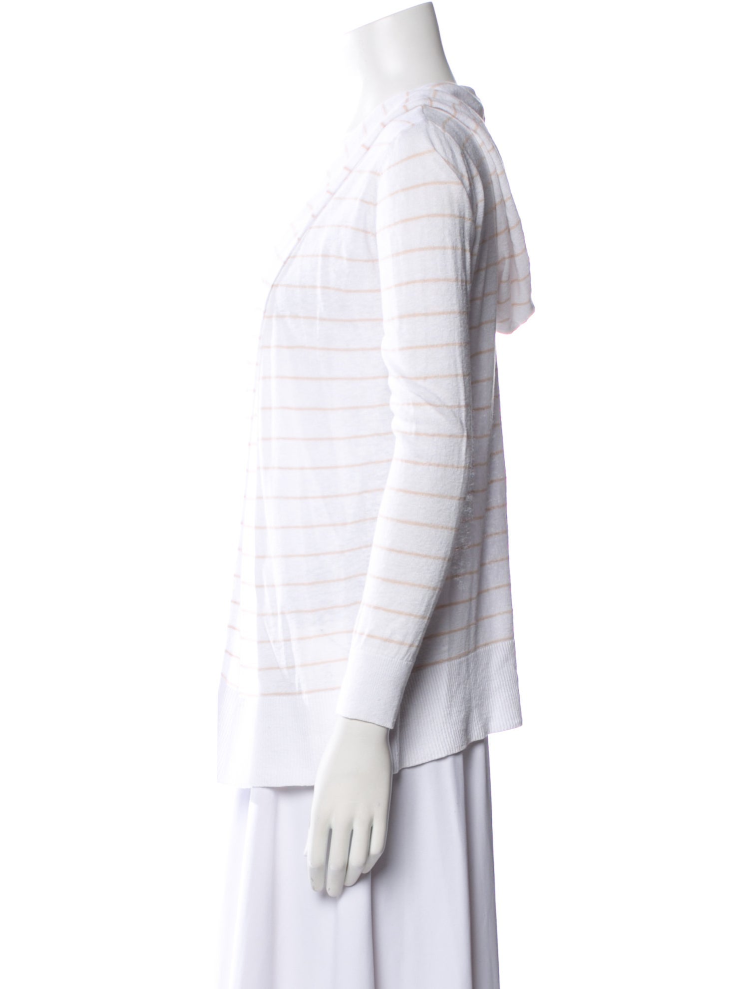 Cynthia Rowley Striped Open Front Sweater