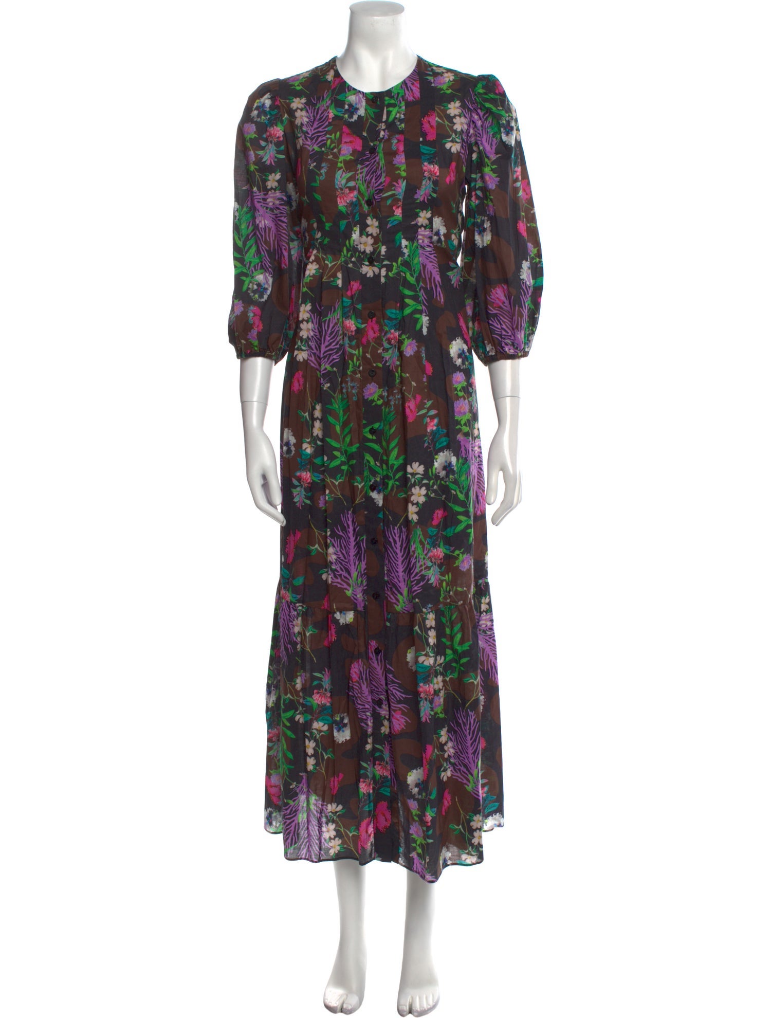 Cynthia Rowley Floral Print Long Dress