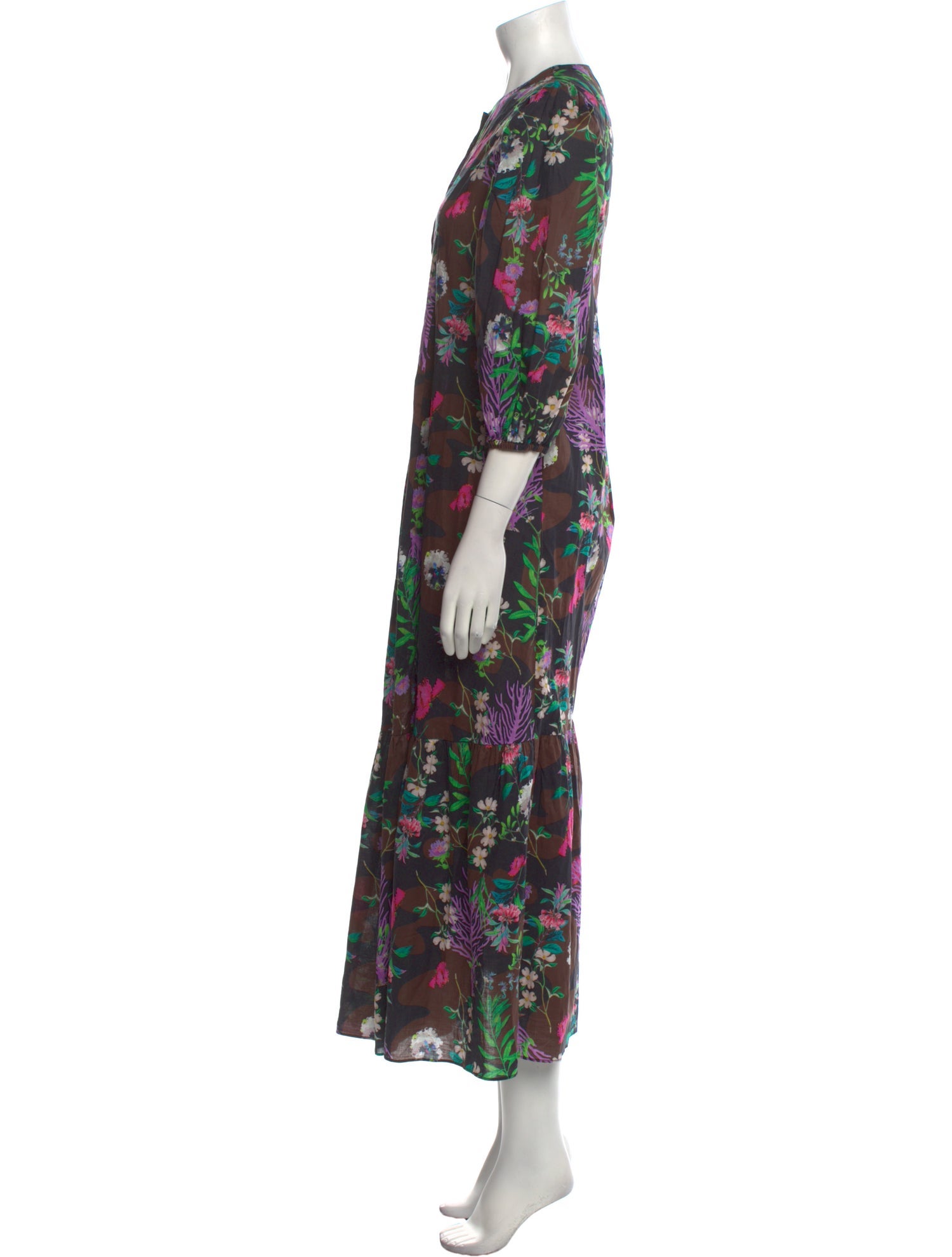 Cynthia Rowley Floral Print Long Dress