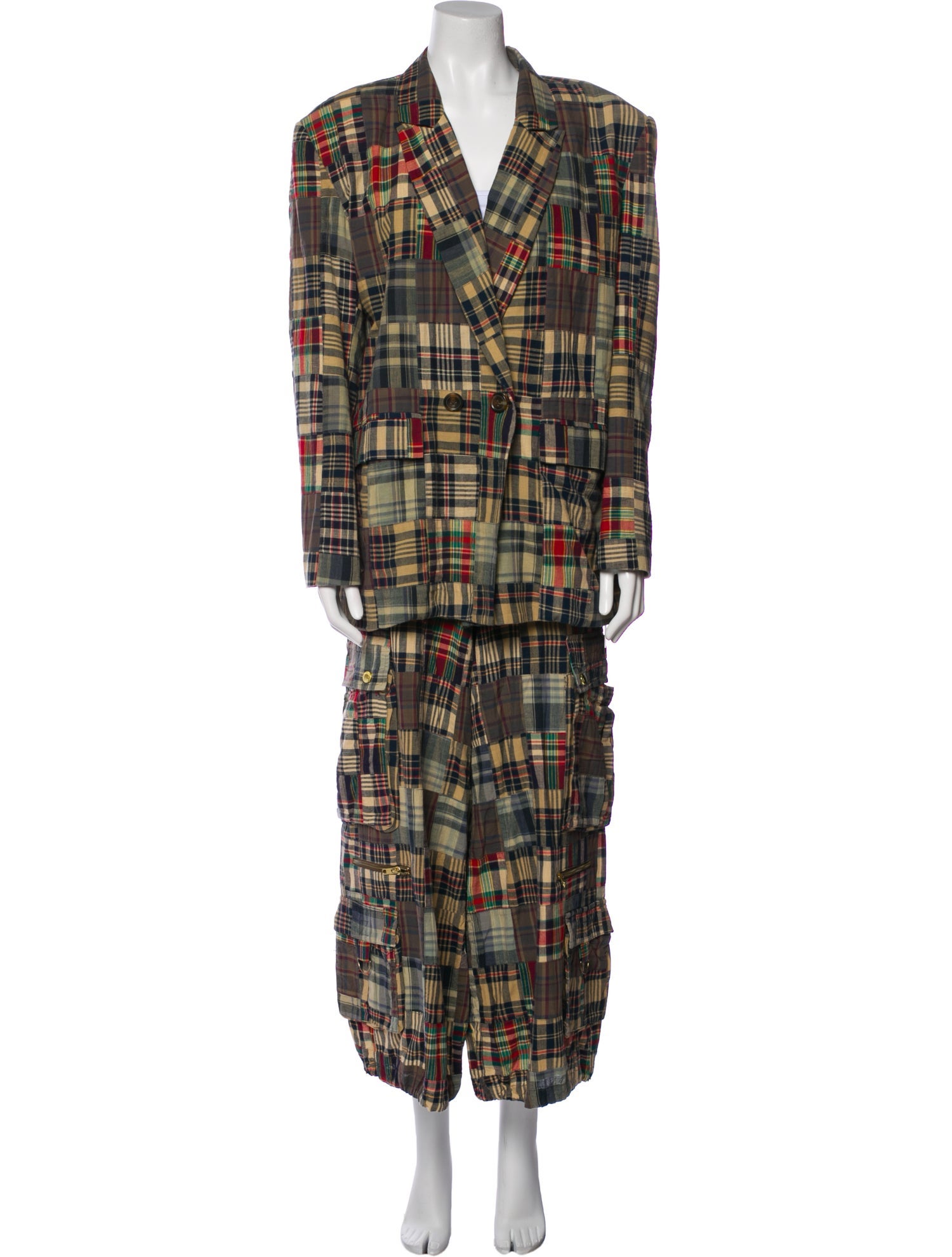 Cynthia Rowley Plaid Print Pant Set