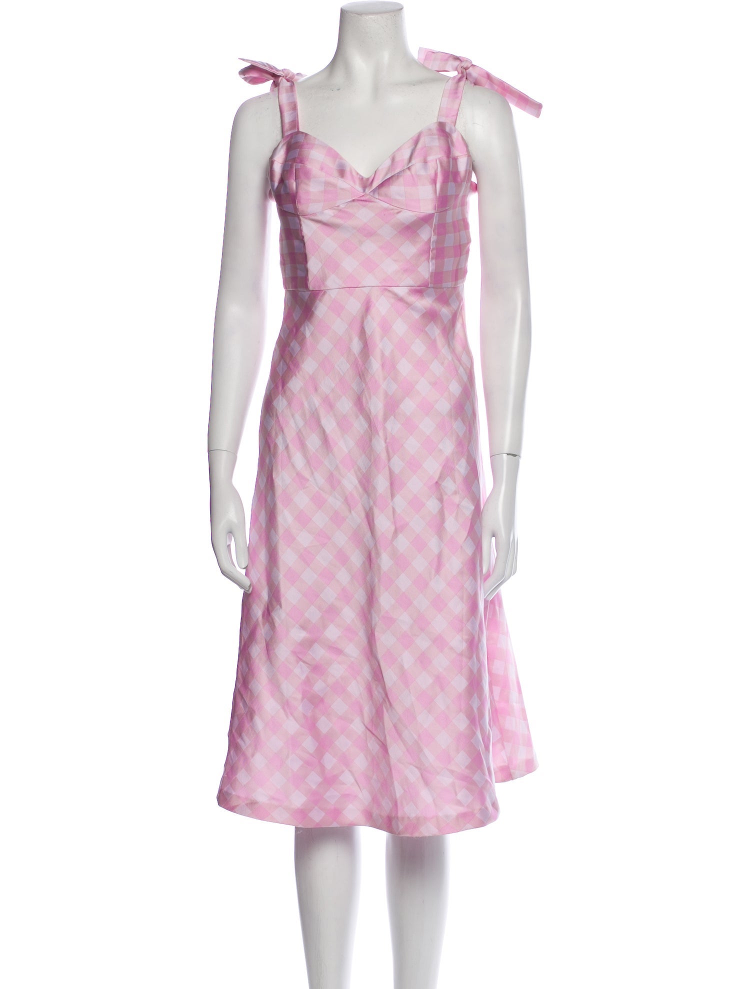 Cynthia Rowley Plaid Print Midi Length Dress