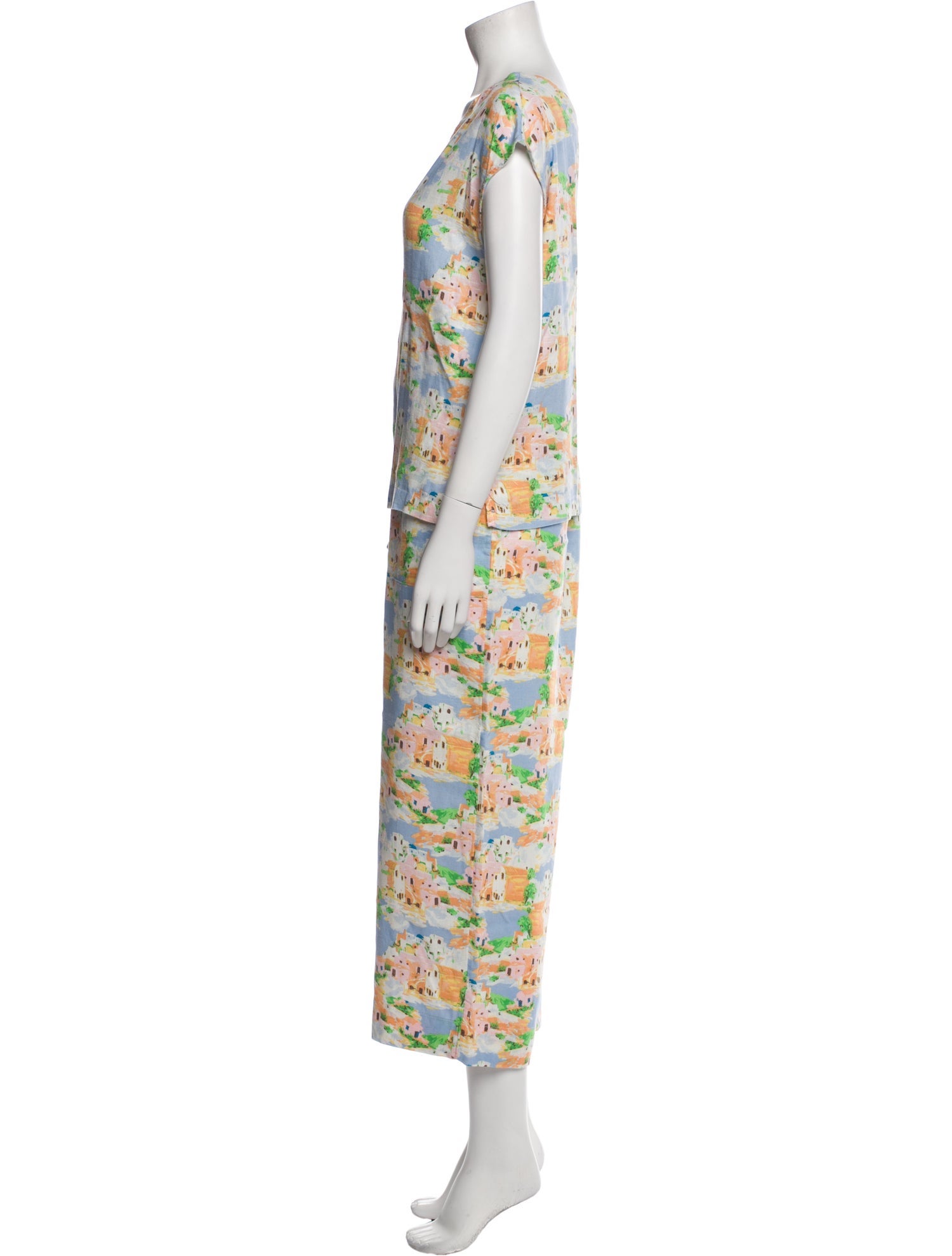 Cynthia Rowley Linen Printed Pant Set w/ Tags