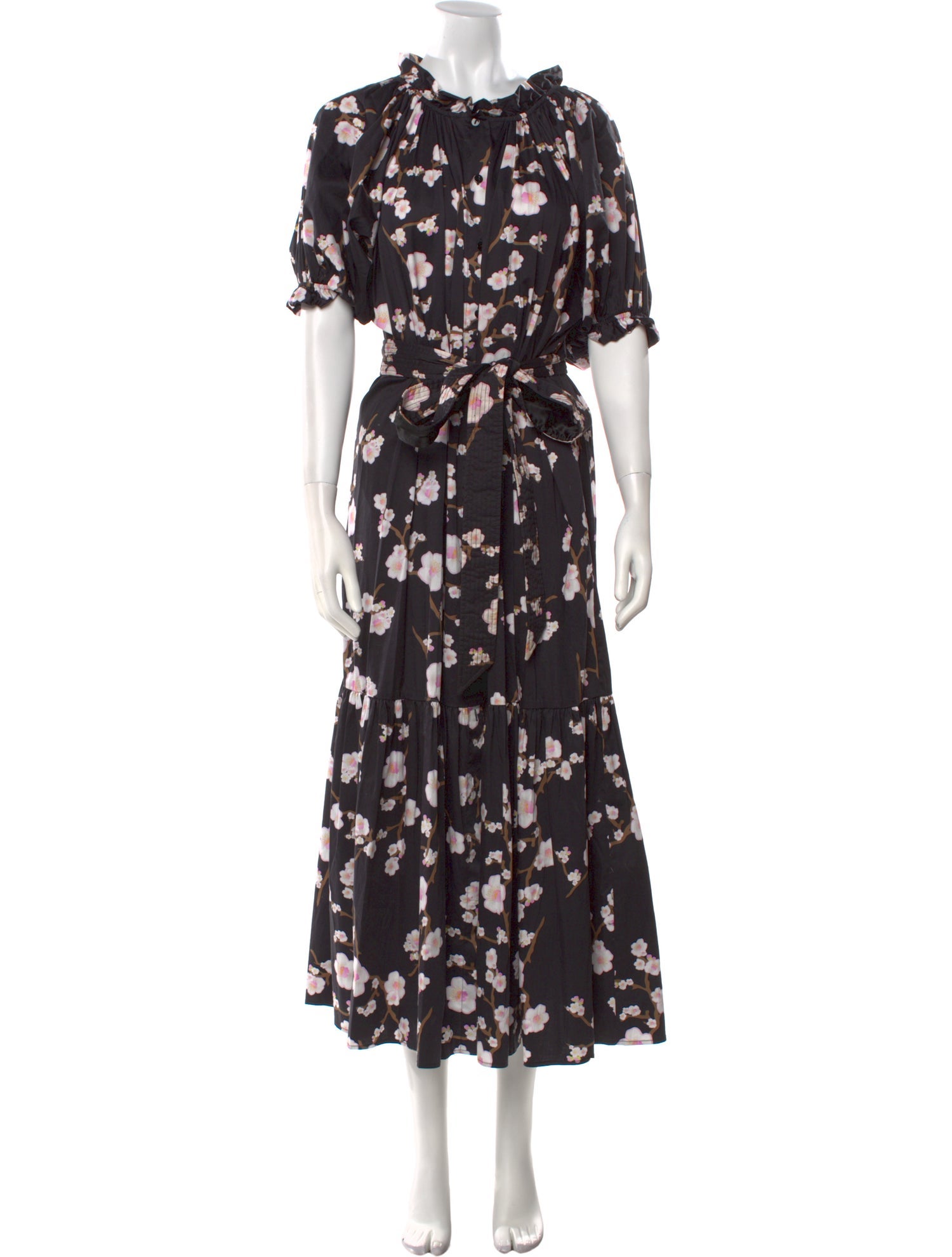 Cynthia Rowley Floral Print Long Dress