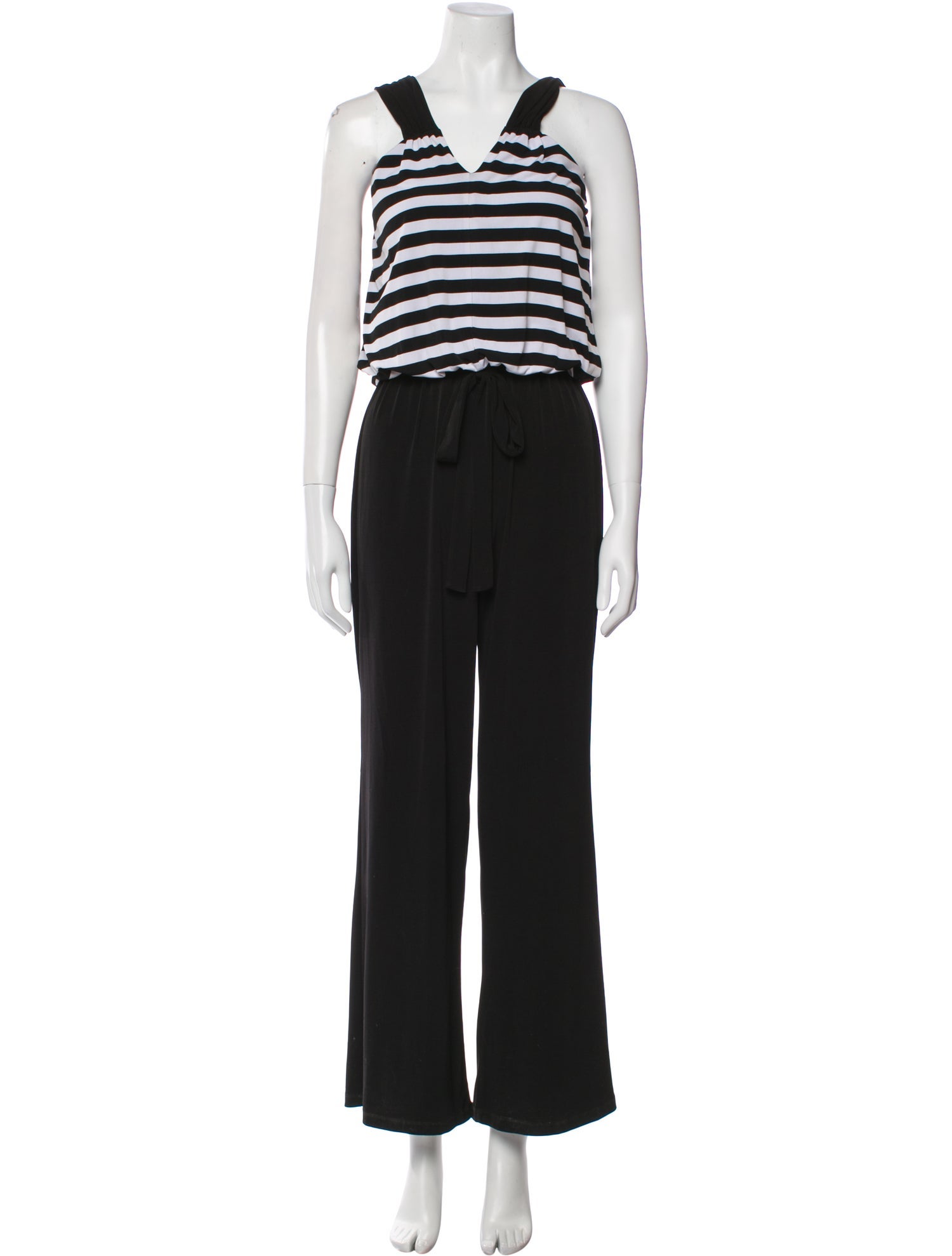 Cynthia Rowley Striped V-Neck Jumpsuit