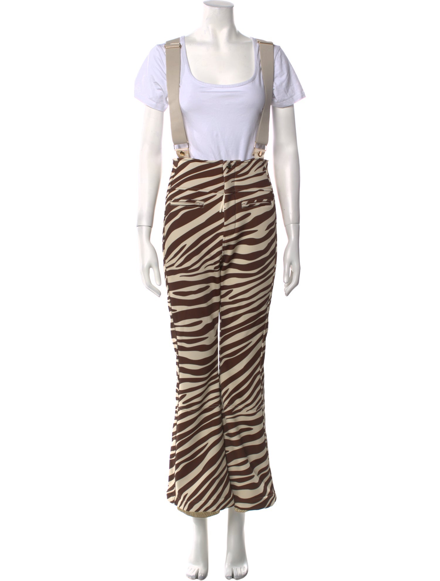 Cynthia Rowley Animal Print Square Neckline Jumpsuit