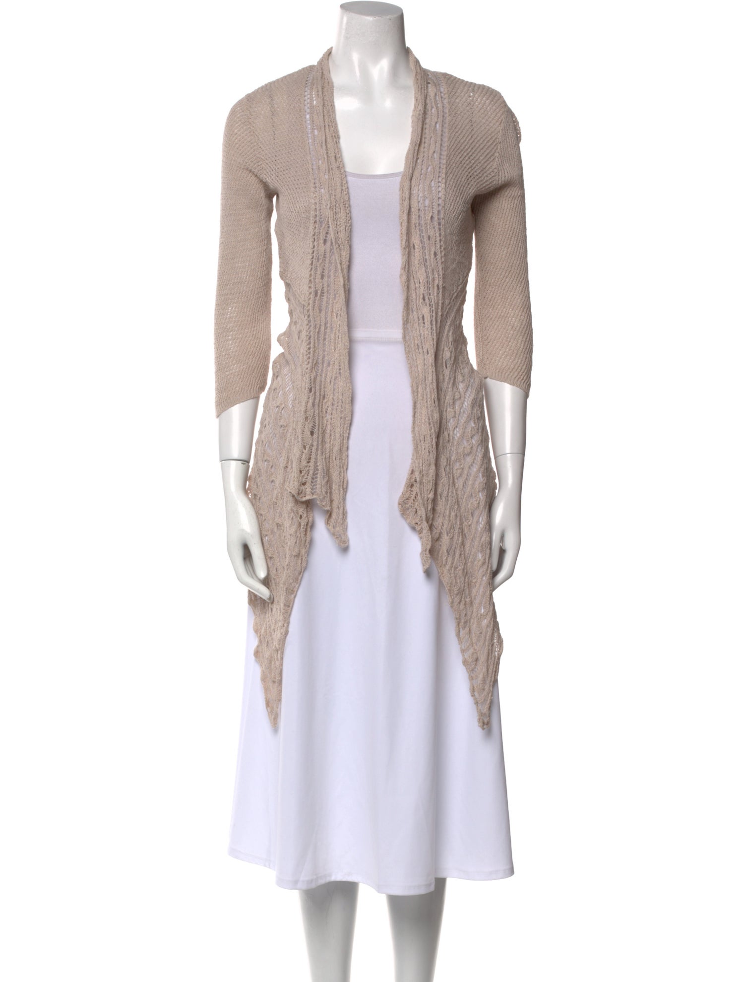 Cynthia Rowley Linen Open Front Sweater