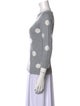 Cynthia Rowley Polka Dot Print Scoop Neck Sweater