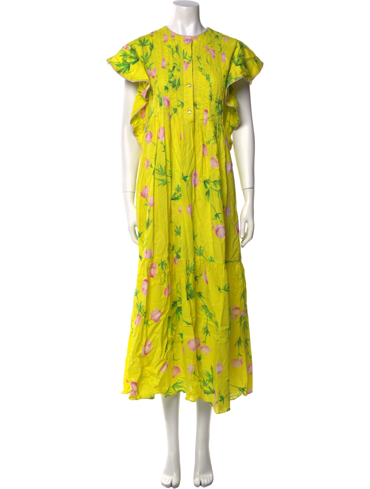 Cynthia Rowley Floral Print Long Dress