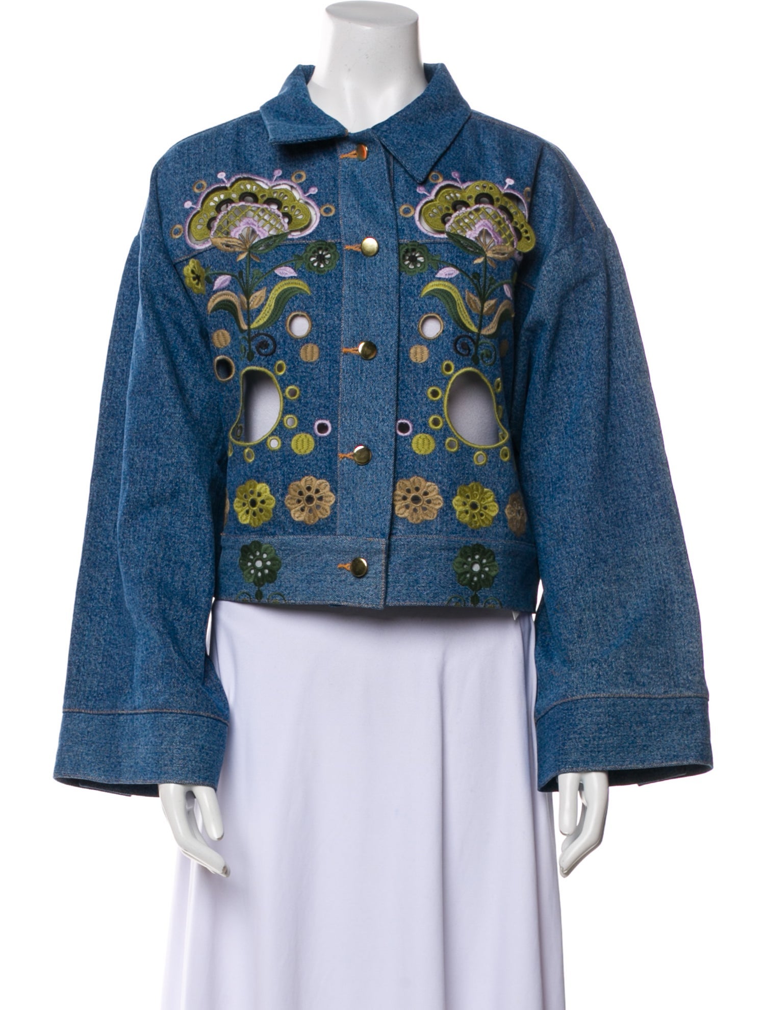 Cynthia Rowley Patterned Denim Jacket