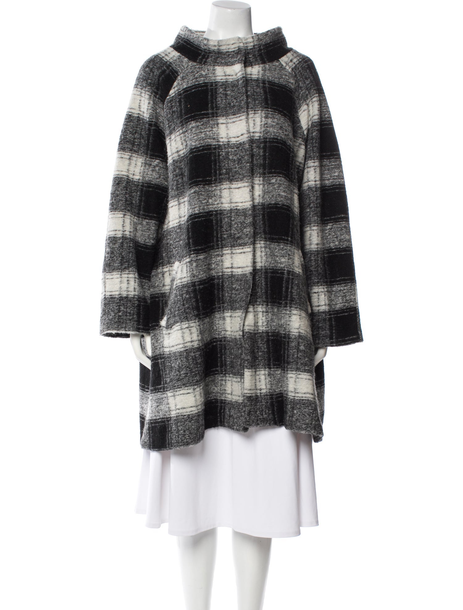 Cynthia Rowley Plaid Print Coat