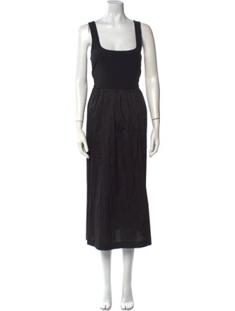 Cynthia Rowley Square Neckline Long Dress