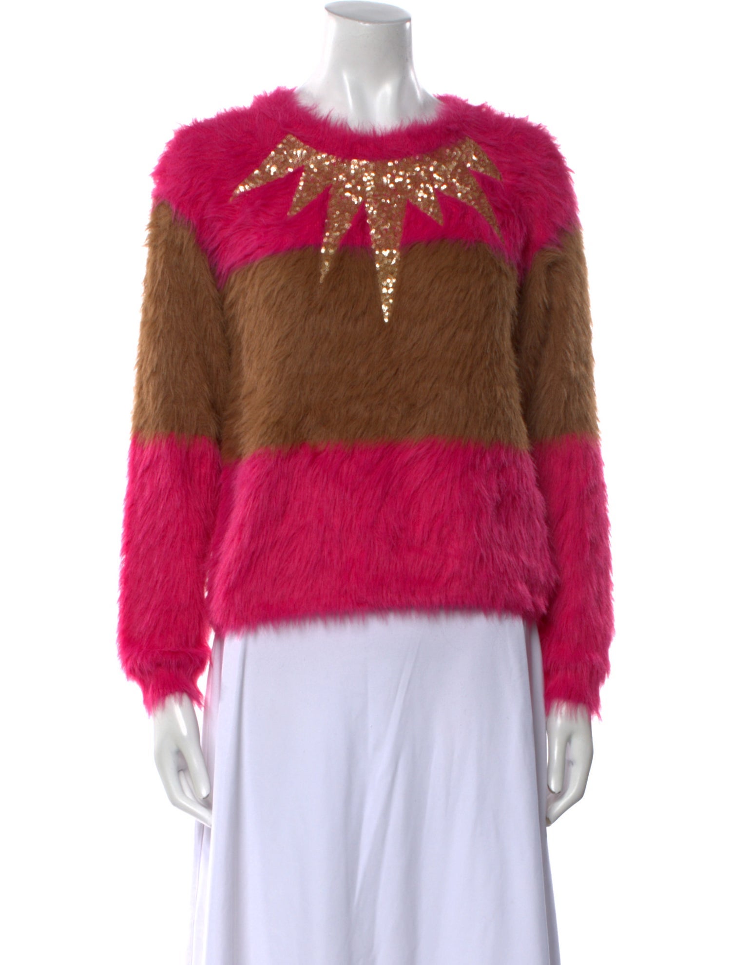 Cynthia Rowley Striped Crew Neck Sweater