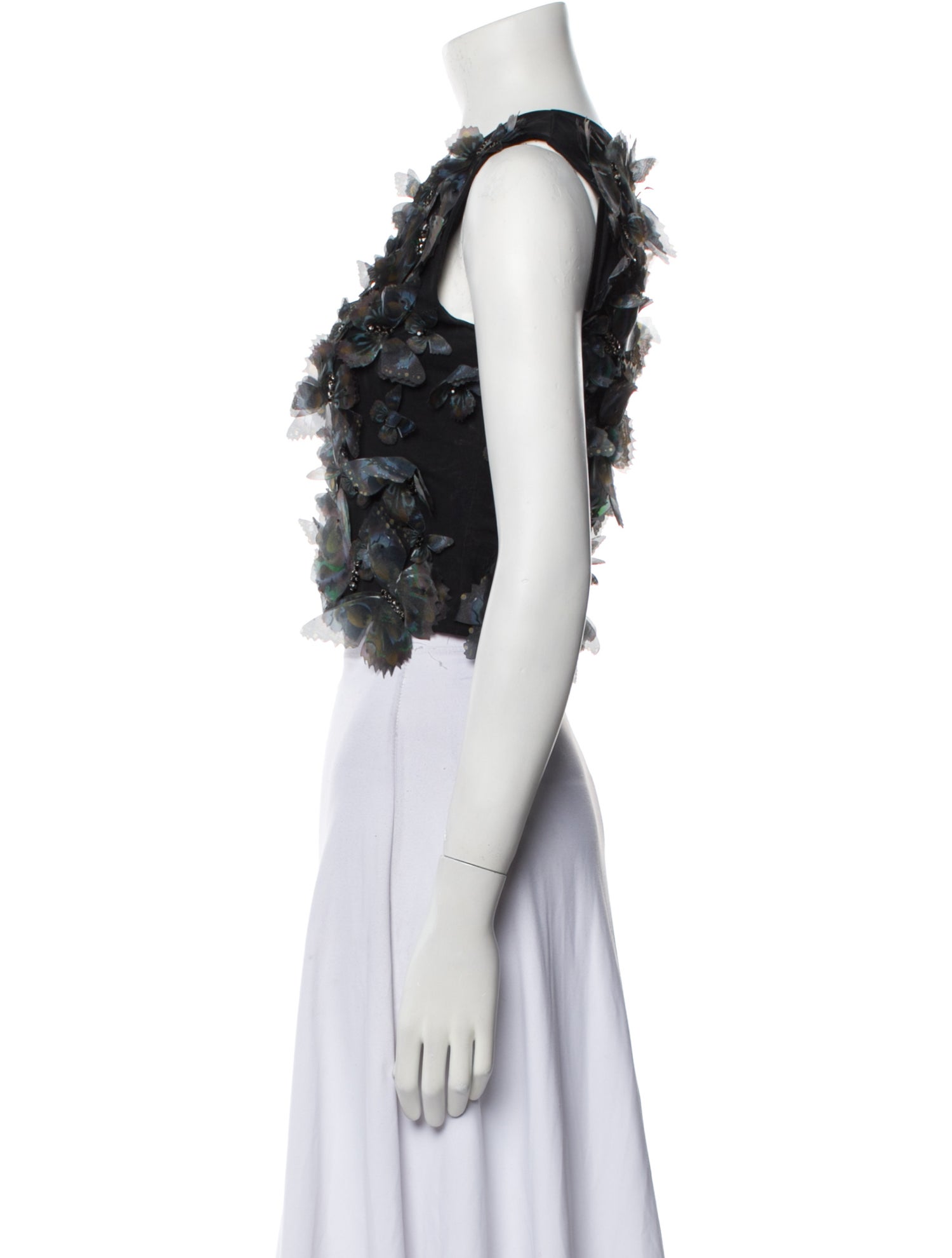 Cynthia Rowley Crew Neck Sleeveless Crop Top w/ Tags